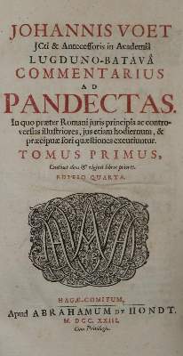 Bild Nr.1: 141-422 Voet,J.: (Juridica und Kriminologie)
