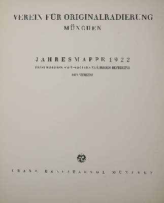 Bild Nr.2: 141-4569 Verein für Original-Radierung München.: (Künstlergraphik)