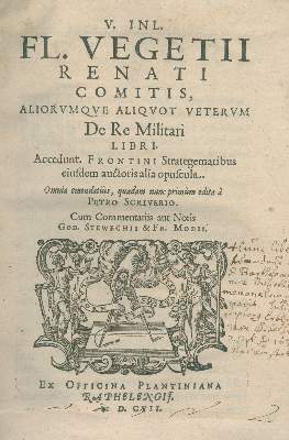 Bild Nr.1: 141-474 Vegetius Renatus,F.: (Militaria)