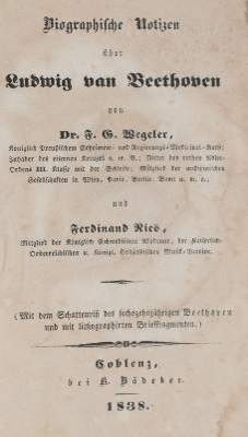 Bild Nr.1: 141-482 Wegeler,F.G. u. F.Ries.: (Musik, Beethoven)
