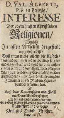 Bild Nr.1: 141-5 Alberti,V.: (Alte Drucke, Handschriften und Theologie)