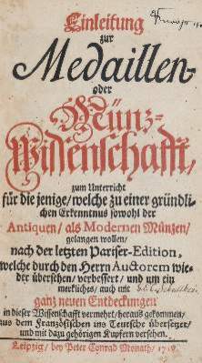 Bild Nr.1: 141-500 (Jobert,L.).: (Numismatik u. Siegelkunde)