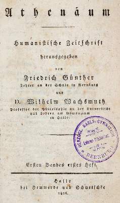 Bild Nr.1: 141-556 Günther,F. u. W.Wachsmuth (Hrsg.).: (Zeitschriften und Zeitungen)