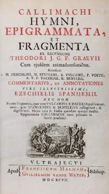 Bild Nr.1: 141-58 Callimachus,C.: (Alte Drucke, Handschriften und Theologie)