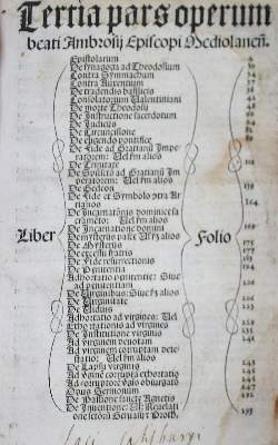 Bild Nr.2: 141-6 Ambrosius von Mailand.: (Alte Drucke, Handschriften und Theologie)