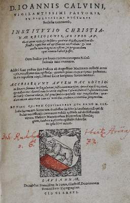 Bild Nr.1: 141-60 Calvin,J.: (Alte Drucke, Handschriften und Theologie)