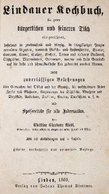 Bild Nr.1: 141-602 Riedl,C.C.: (Küche und Haushalt, Kochbücher)