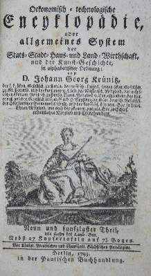 Bild Nr.1: 141-615 Krünitz,J.G.: (Land- und Forstwirtschaft, Landwirtschaft, Landgut)