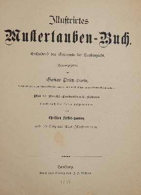 Bild Nr.1: 141-625 Prütz,G. (Hrsg.),: (Land- und Forstwirtschaft, Tierhaltung, Taubenzucht)