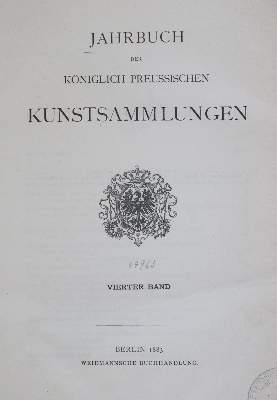 Bild Nr.1: 141-687 Jahrbuch: (Kunstwissenschaft)