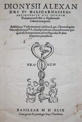Bild Nr.1: 141-81 Dionysius Halicarnassensis.: (Alte Drucke, Handschriften und Theologie)