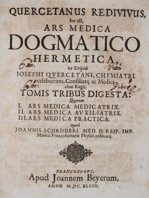 Bild Nr.1: 141-84 Du Chesne,J.: (Alte Drucke, Handschriften und Theologie)