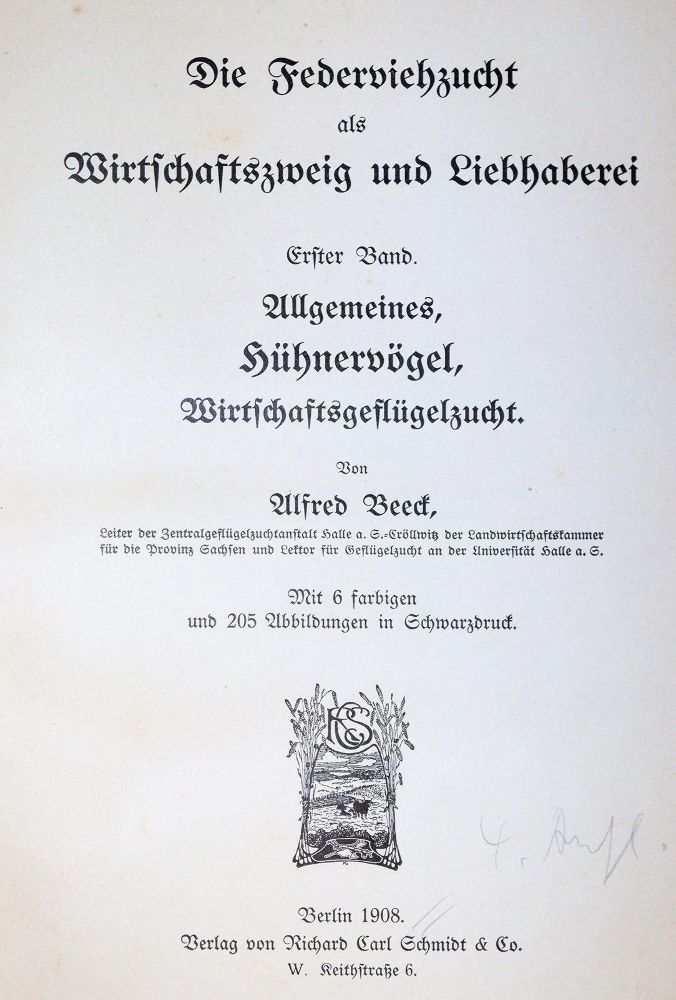 Große Abbildung Nr.1: 142-1004 Zander,K.: (Land- und Forstwirtschaft, Tierhaltung, Geflügel)