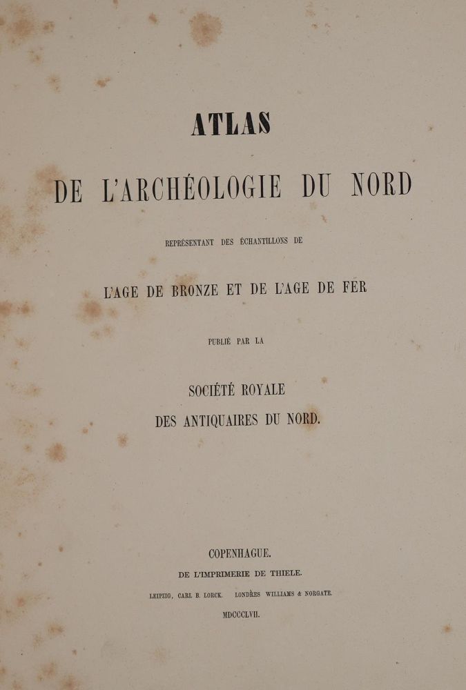 Große Abbildung Nr.1: 142-1009 Atlas de l'Archeologie du Nord.: (Archäologie)