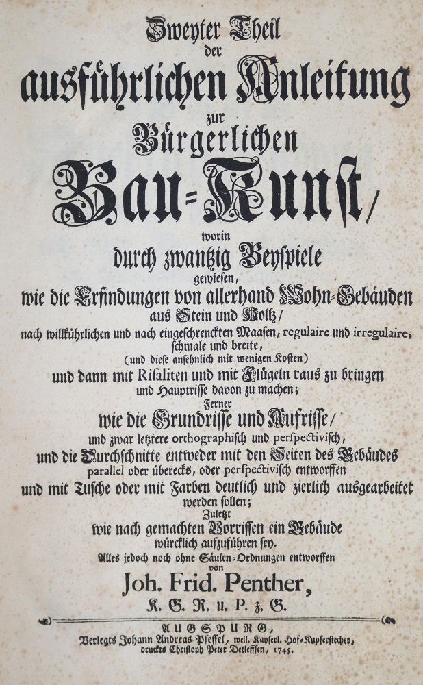 Große Abbildung Nr.1: 142-1029 Penther,J.F.: (Architektur)
