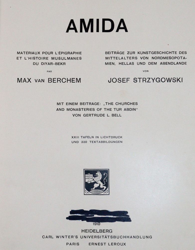 Große Abbildung Nr.1: 142-1038 Berchem,M.v. u. J.Strzygowski.: (Kunstwissenschaft)