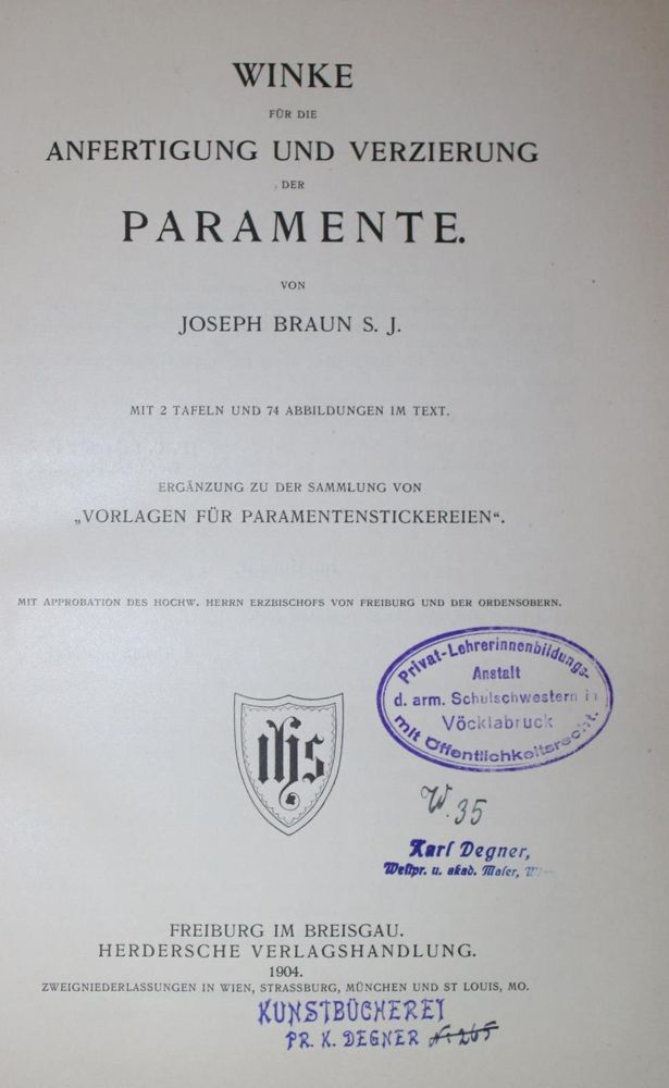 Große Abbildung Nr.1: 142-1041 Braun,J.: (Kunstwissenschaft)