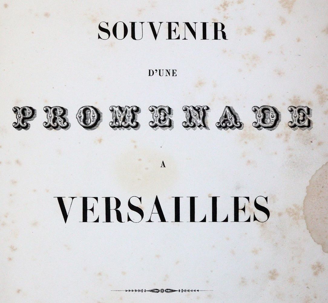 Große Abbildung Nr.1: 142-1084 Souvenir d'une Promenade a Versailles.: (Portrait)