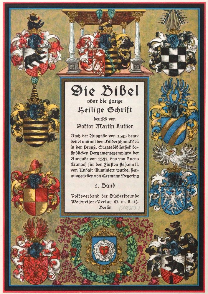 Große Abbildung Nr.1: 142-1140 Bibel, Die,: (Faksimile)