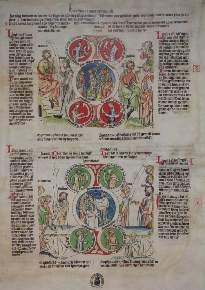 Große Abbildung Nr.2: 142-1143 Biblia Pauperum Apocalypsis.: (Faksimile)
