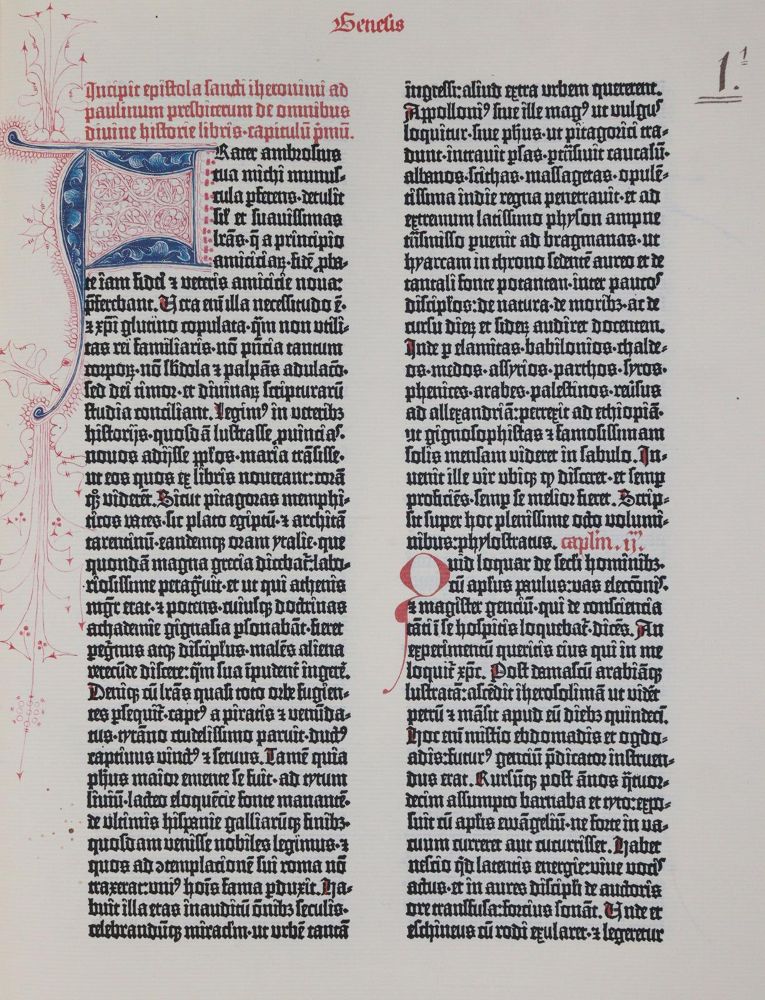 Große Abbildung Nr.1: 142-1144 Biblia Sacra Mazarinea.: (Faksimile)