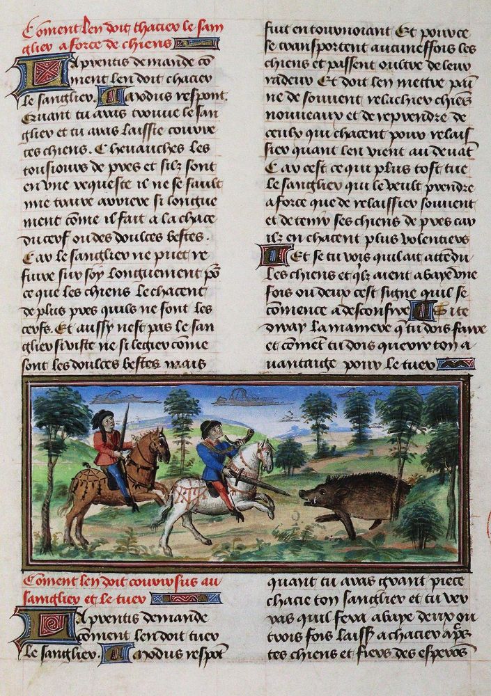 Große Abbildung Nr.3: 142-1182 Livre du Roy Modus, Le.: (Faksimile)