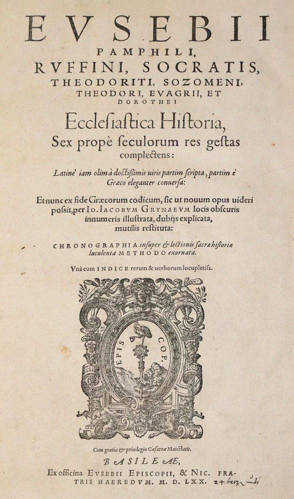 Große Abbildung Nr.1: 142-121 Eusebius u.a.: (Alte Drucke, Handschriften und Theologie)
