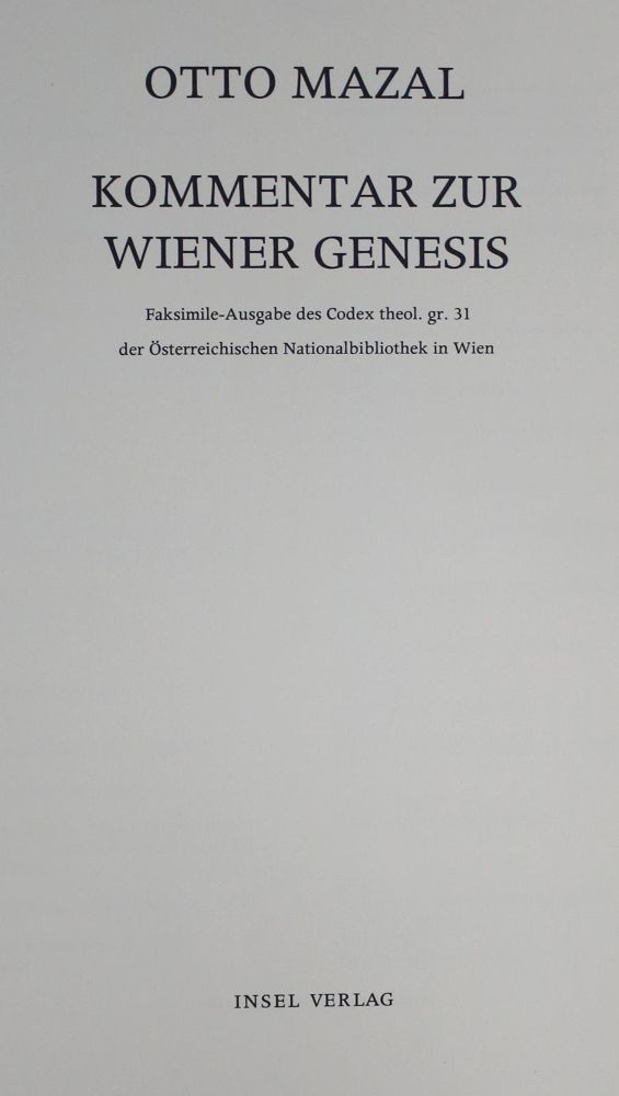 Große Abbildung Nr.3: 142-1214 Wiener Genesis.: (Faksimile)