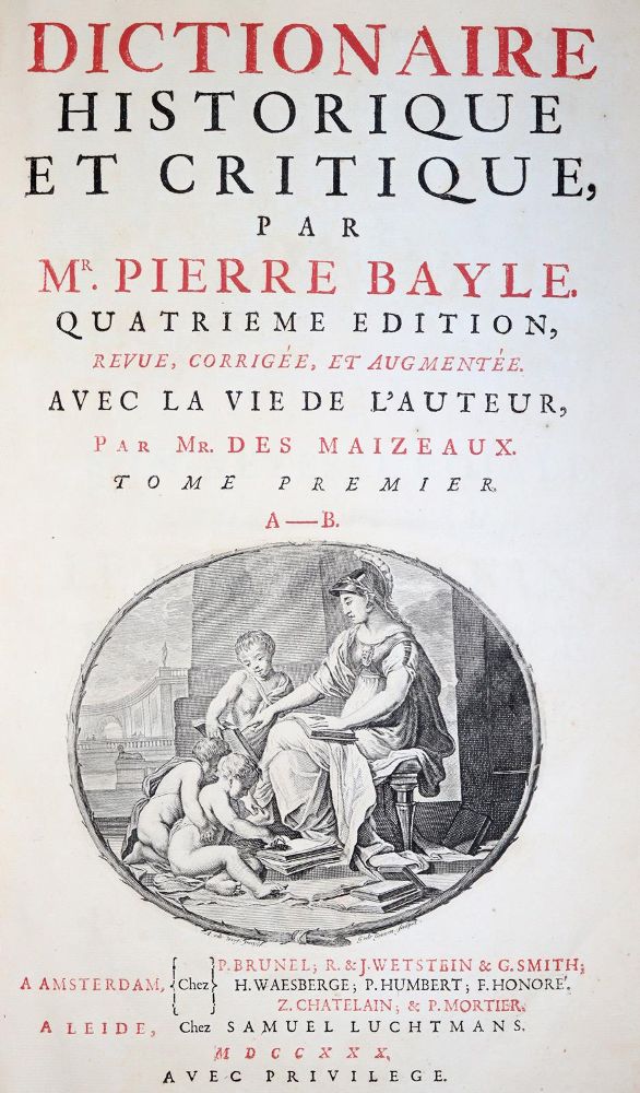 Große Abbildung Nr.1: 142-1223 Bayle,P.: (Lexika - Wörterbücher - Sprachwissenschaften)