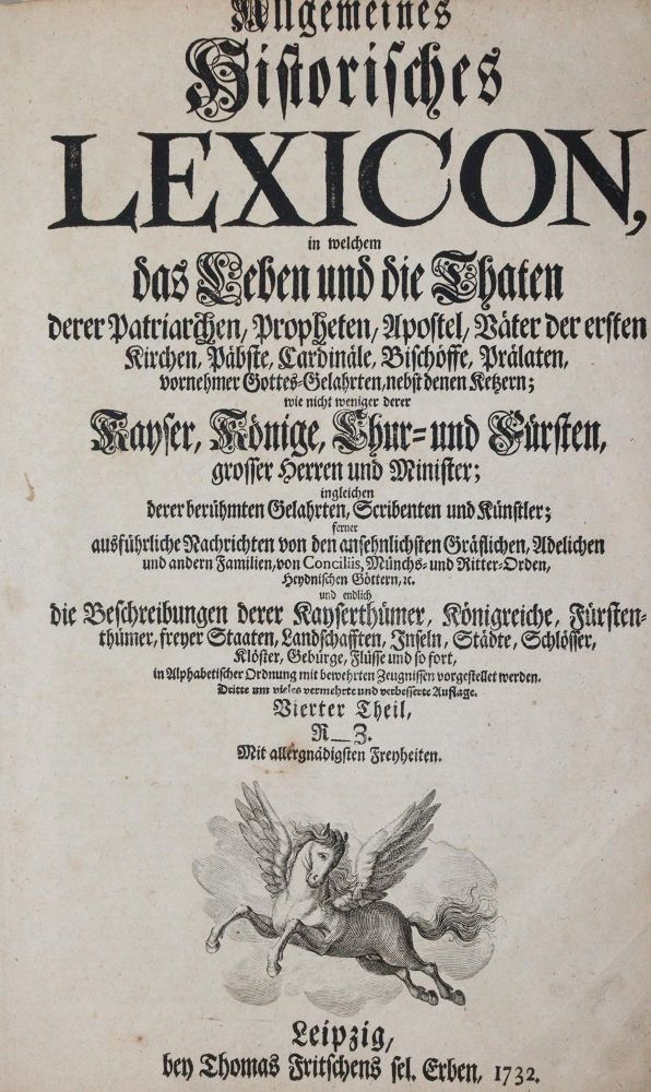 Große Abbildung Nr.1: 142-1225 (Buddeus,J.F. u. J.C.Iselin).: (Lexika - Wörterbücher - Sprachwissenschaften)