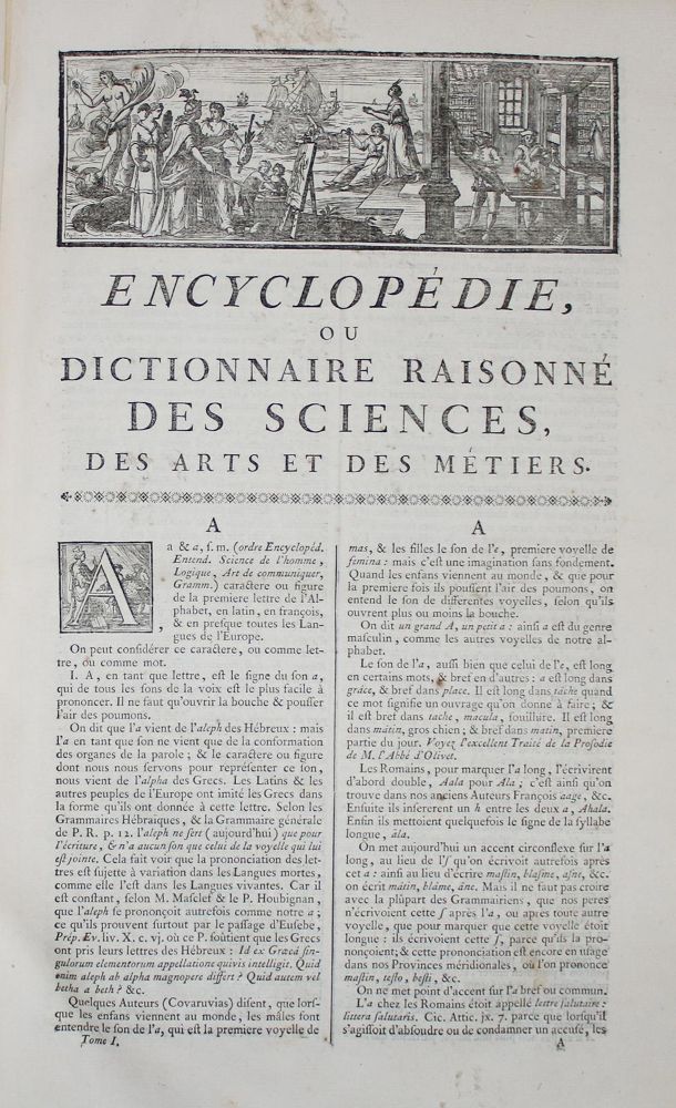 Große Abbildung Nr.2: 142-1228 Diderot,D. u. J.d'Alembert.: (Lexika - Wörterbücher - Sprachwissenschaften)