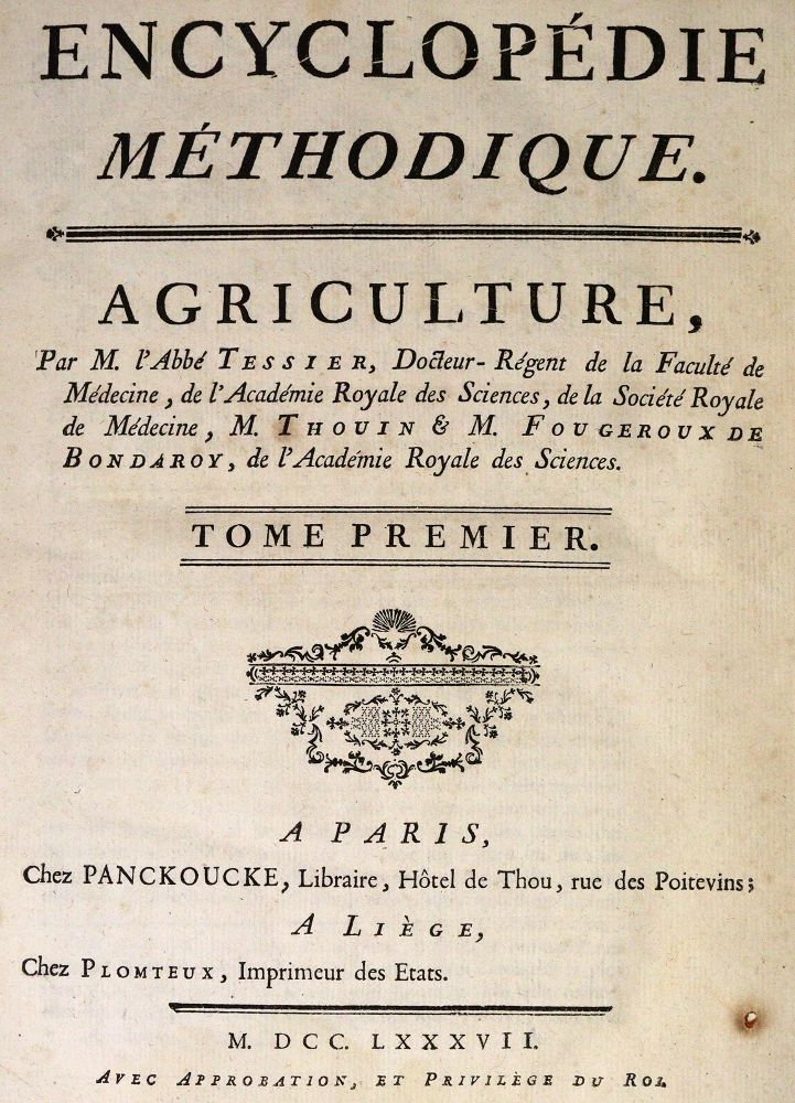 Große Abbildung Nr.1: 142-1230 Encyclopedie Methodique.: (Lexika - Wörterbücher - Sprachwissenschaften)