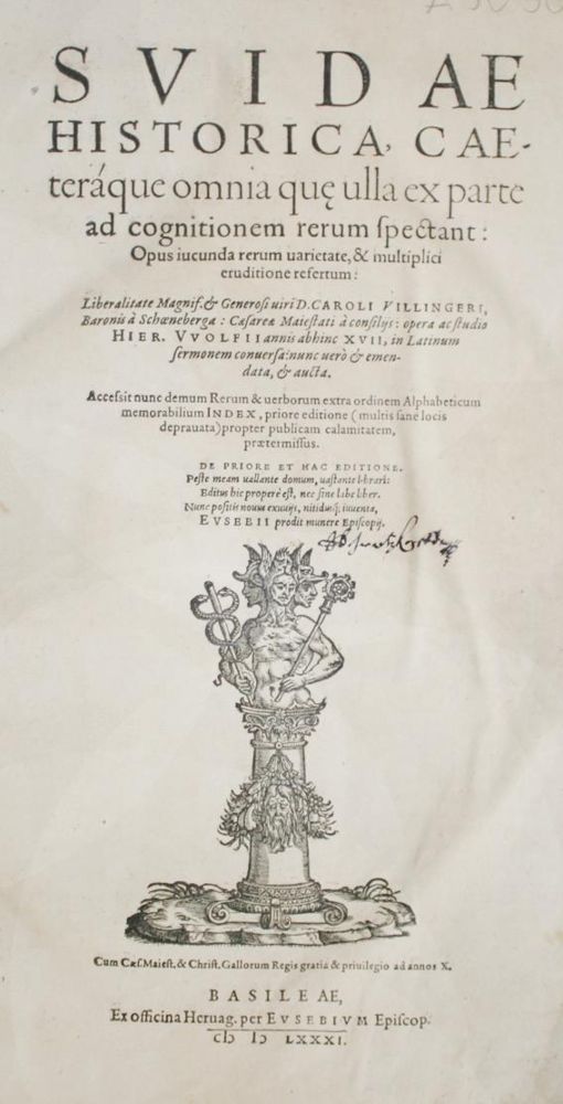 Große Abbildung Nr.1: 142-1256 Suidae Historica,: (Lexika - Wörterbücher - Sprachwissenschaften)