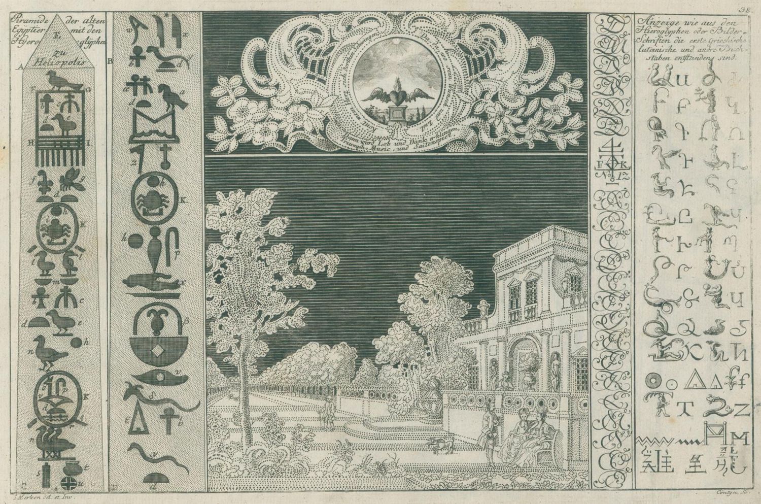 Große Abbildung Nr.2: 142-1274 Merken,J.: (Typographie und Kalligraphie, Schreibmeisterbücher)