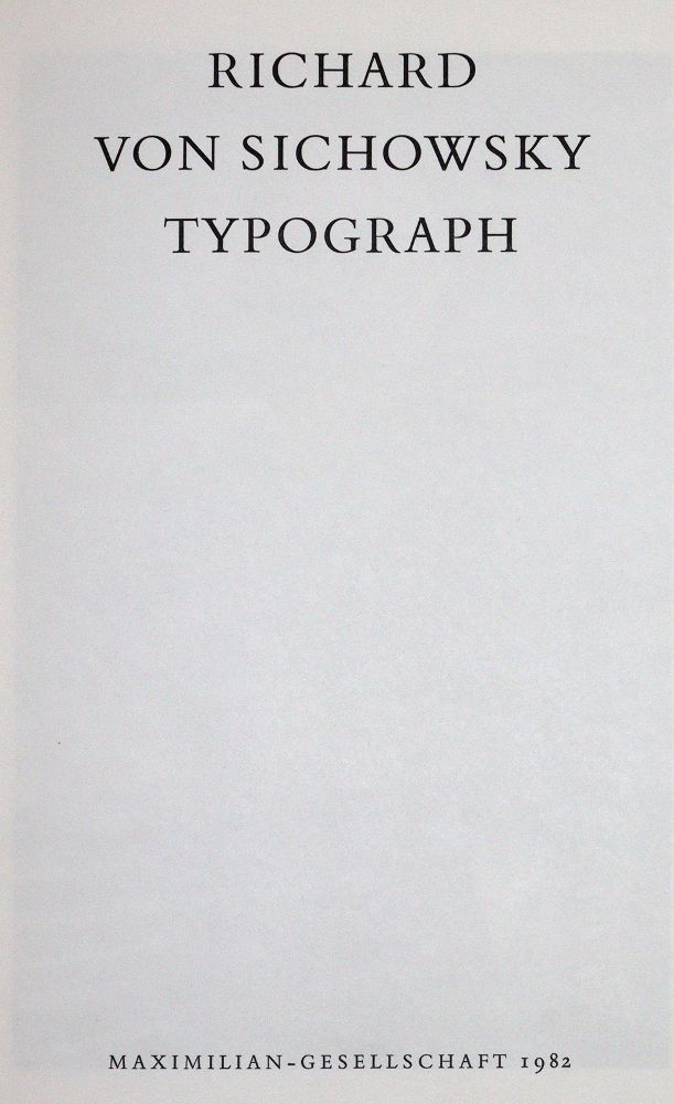 Große Abbildung Nr.1: 142-1275 Hack,B. u. O.Rohse (Hrsg.).: (Typographie und Kalligraphie, Sichowsky)