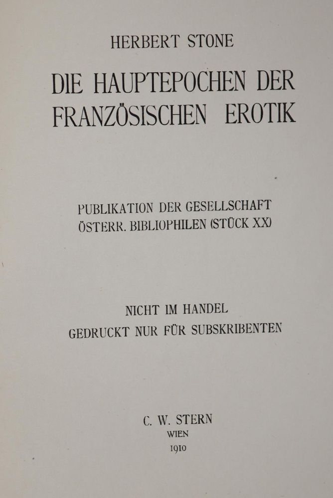 Große Abbildung Nr.1: 142-1302 Stone,H.: (Erotika - Galantes)