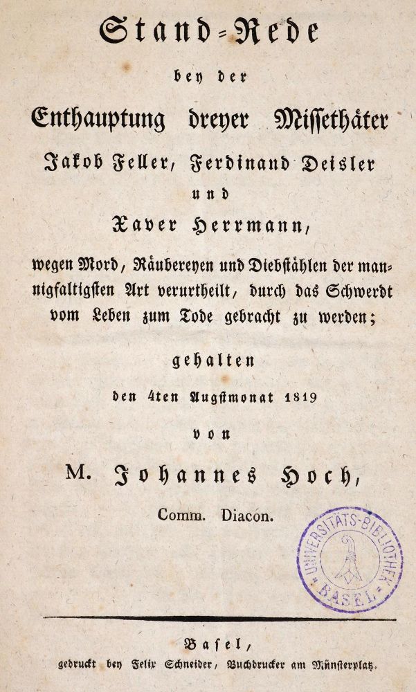 Große Abbildung Nr.1: 142-1318 Hoch,J.: (Schweiz)