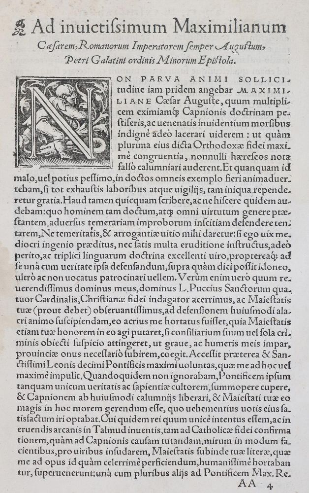 Große Abbildung Nr.2: 142-138 Galatino,P.: (Alte Drucke, Handschriften und Theologie)