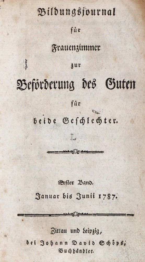 Große Abbildung Nr.1: 142-1388 Bildungsjournal: (Literatur und illustrierte Bücher bis 19.Jahrhundert)