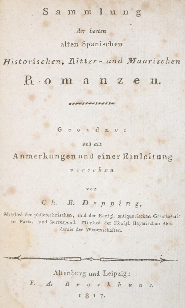 Große Abbildung Nr.1: 142-1403 Depping,C.B.: (Literatur und illustrierte Bücher bis 19.Jahrhundert)