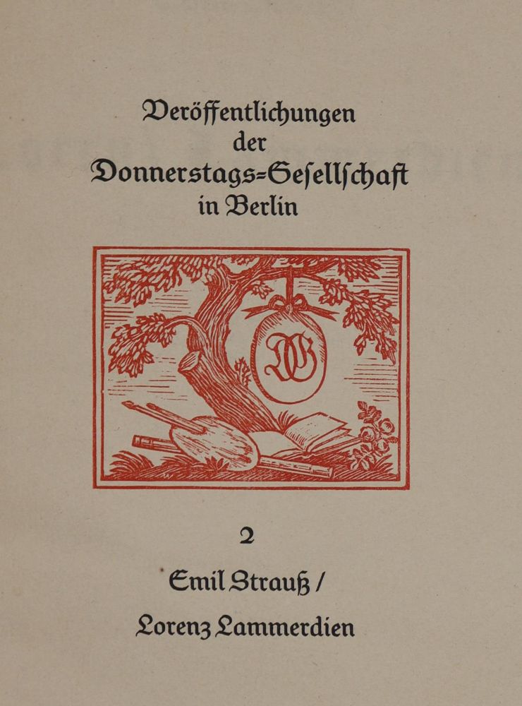 Große Abbildung Nr.2: 142-1405 Strauß,E.: (Literatur und illustrierte Bücher bis 19.Jahrhundert)