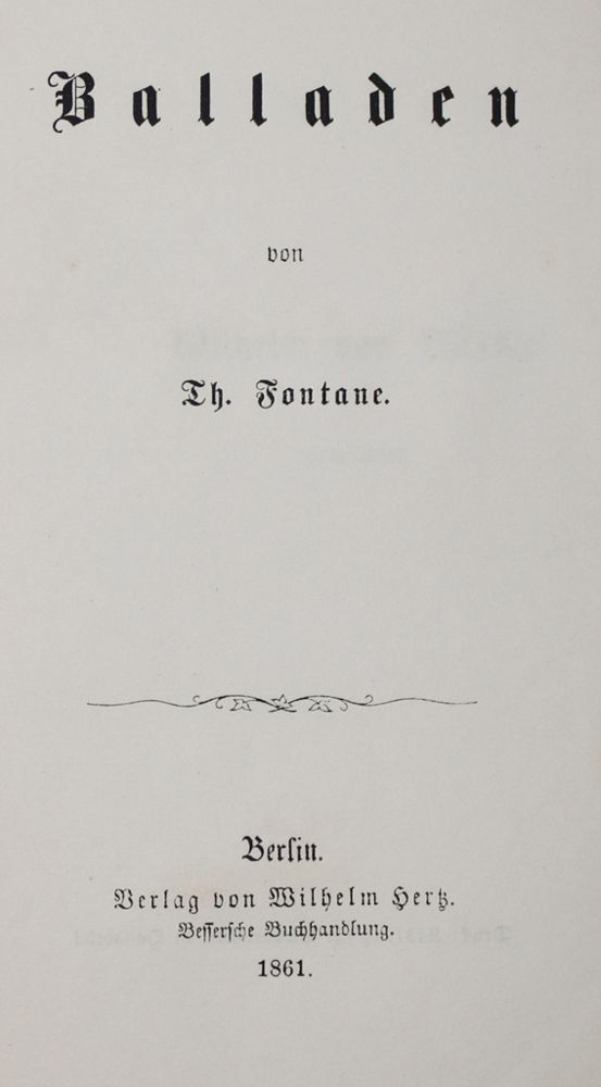Große Abbildung Nr.1: 142-1430 Fontane,T.: (Literatur und illustrierte Bücher bis 19.Jahrhundert)