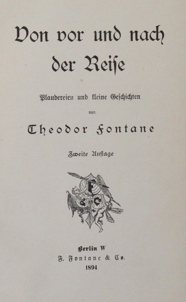 Große Abbildung Nr.1: 142-1432 Fontane,T.: (Literatur und illustrierte Bücher bis 19.Jahrhundert)