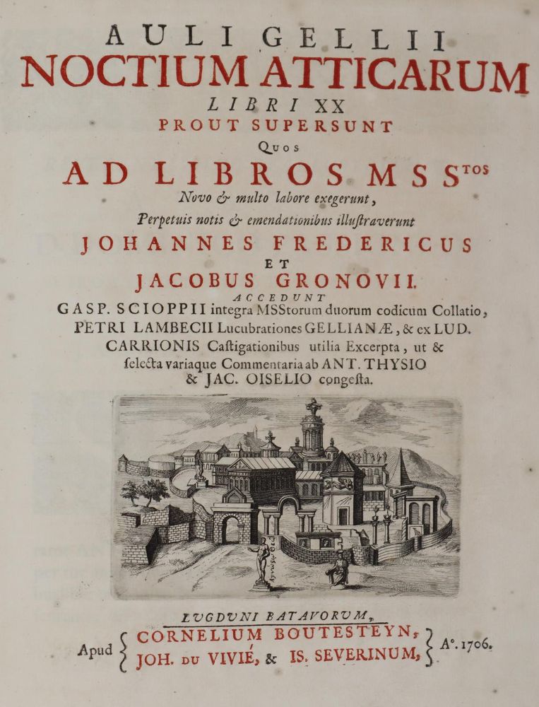 Große Abbildung Nr.1: 142-1436 Gellius,A.: (Literatur und illustrierte Bücher bis 19.Jahrhundert)
