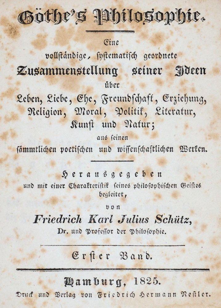 Große Abbildung Nr.1: 142-1446 Schütz,F.K.J. (Hrsg.).: (Goethe)