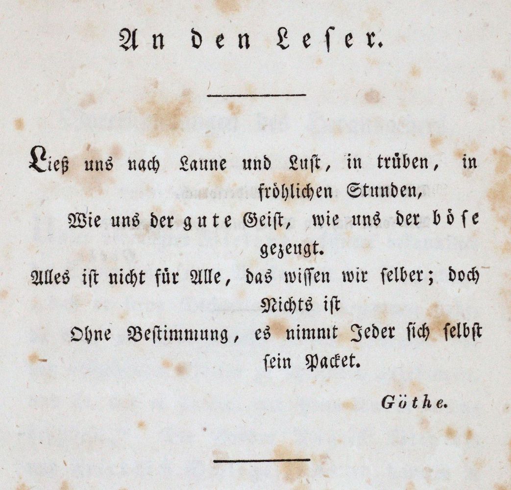 Große Abbildung Nr.2: 142-1446 Schütz,F.K.J. (Hrsg.).: (Goethe)