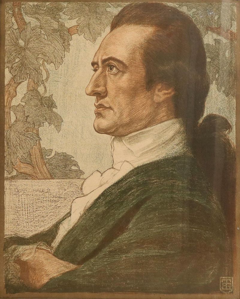 Große Abbildung Nr.1: 142-1447 Goethe u. Schiller.: (Literatur und illustrierte Bücher bis 19.Jahrhundert)