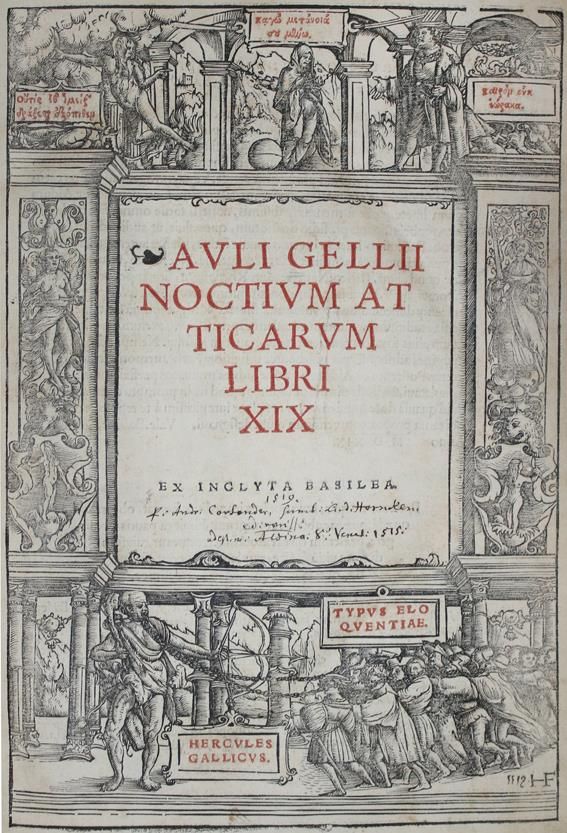 Große Abbildung Nr.1: 142-145 Gellius,A.: (Alte Drucke, Handschriften und Theologie)