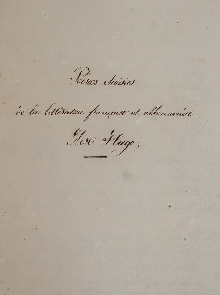 Große Abbildung Nr.1: 142-1453 Hugo, Elise.: (Handschriften)