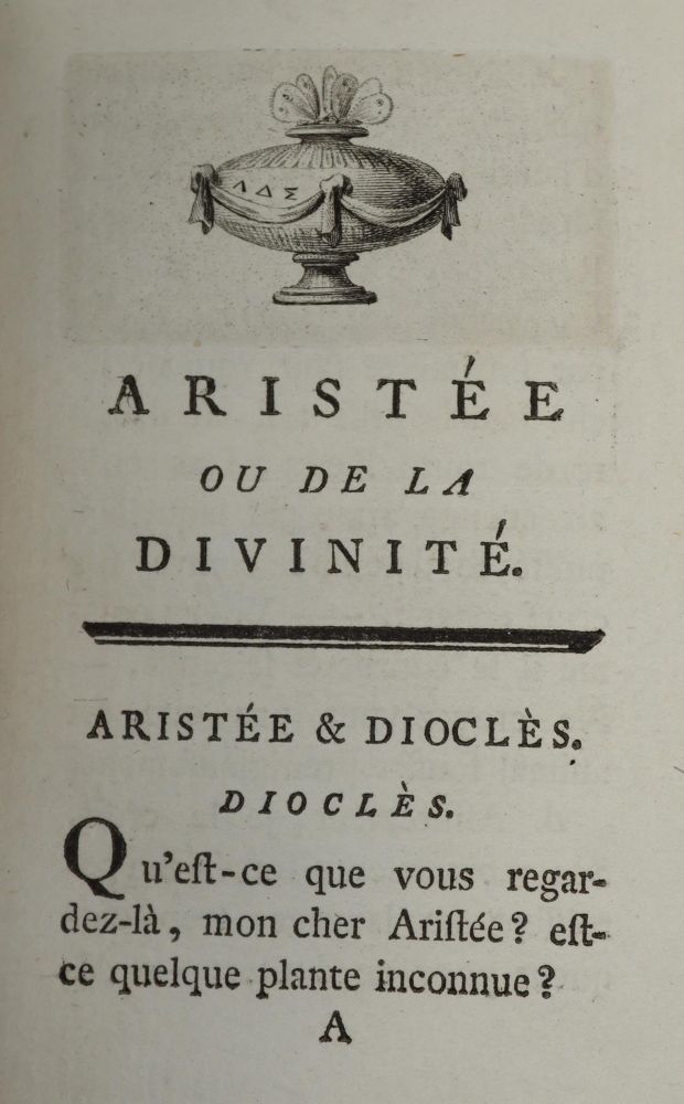 Große Abbildung Nr.3: 142-1455 (Hemsterhuis,F.).: (Literatur und illustrierte Bücher bis 19.Jahrhundert)